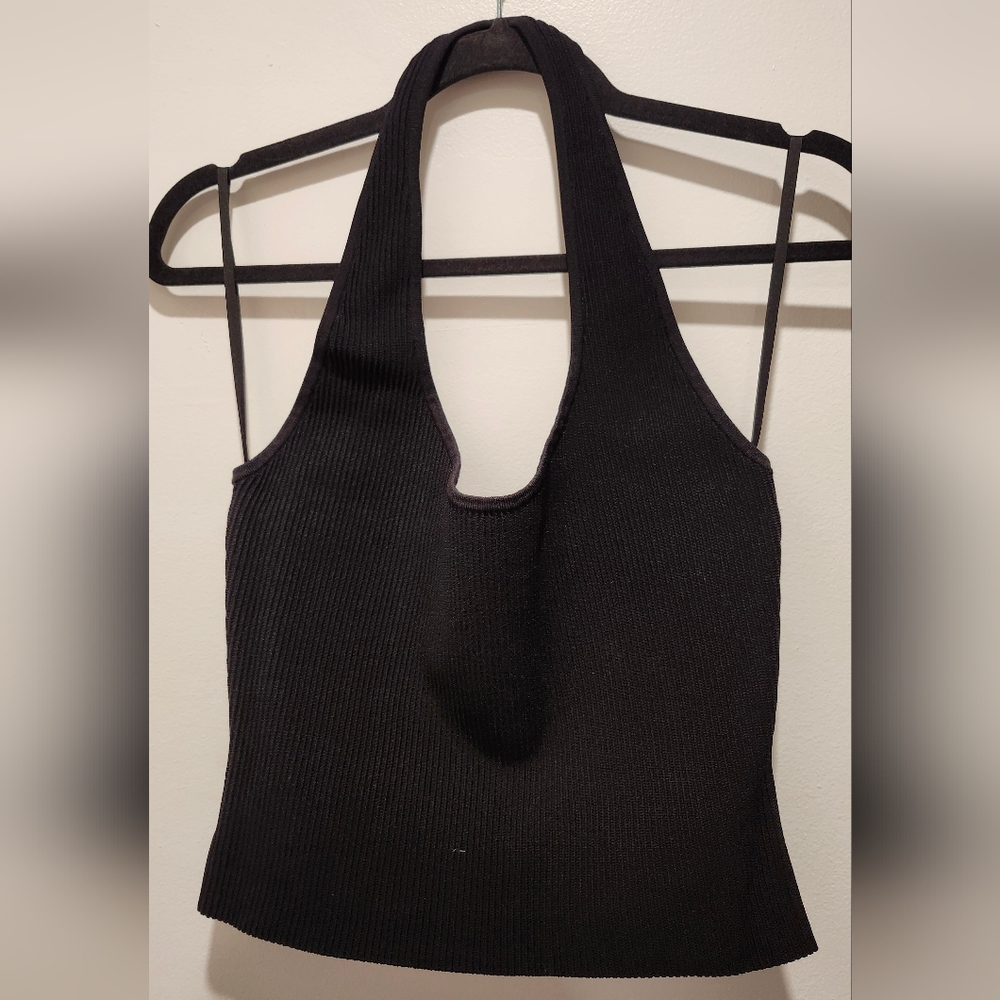 Aritzia Babaton Sculpt Knit Backless Halter Top
